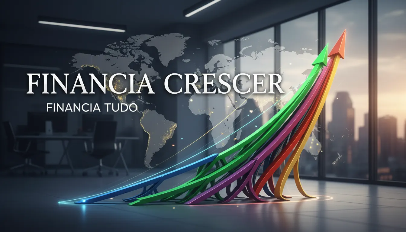 Representação visual de um portfólio de investimentos crescendo, simbolizando o sucesso ao diversificar investimentos com a Financia Tudo.