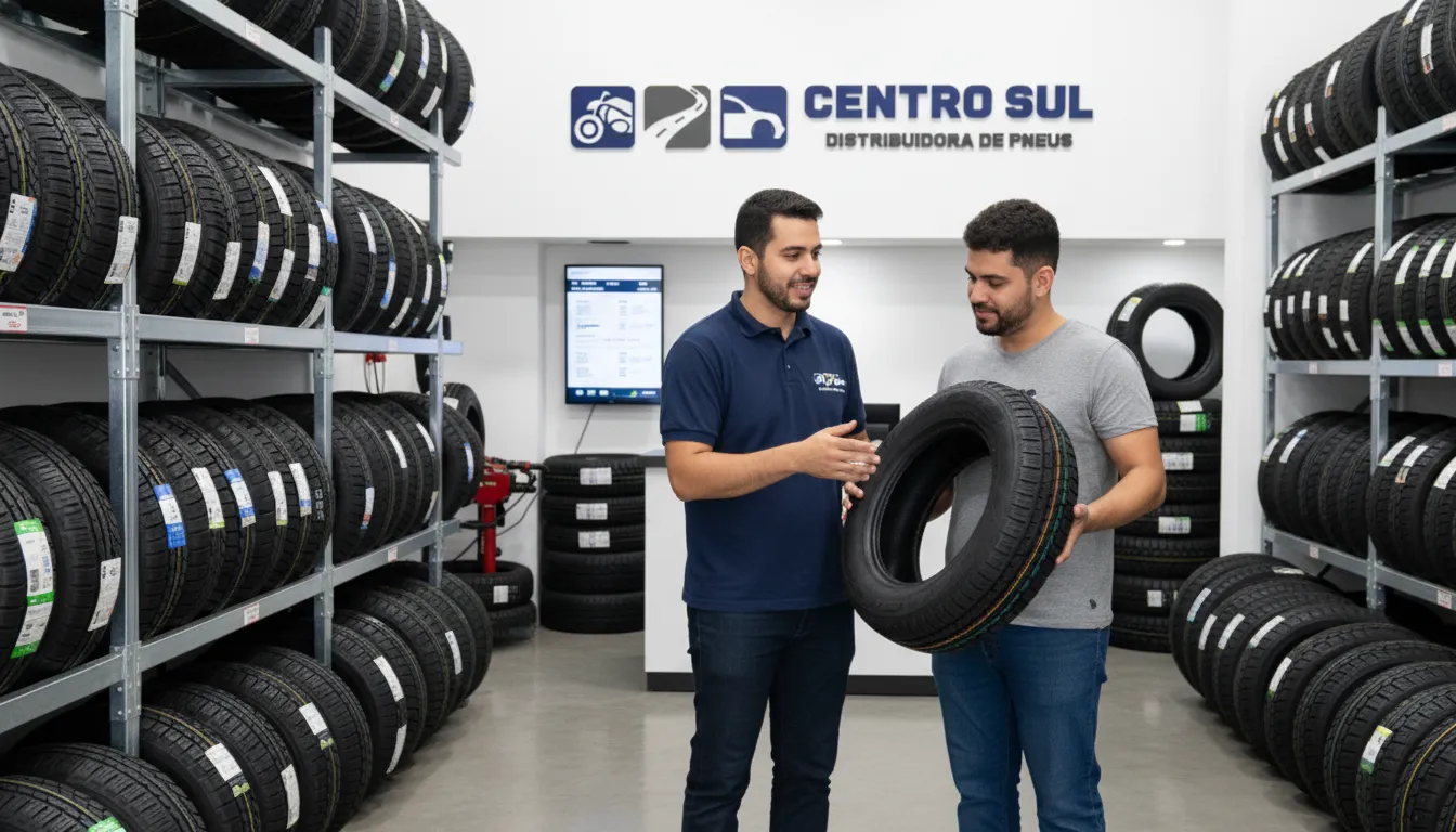 Atendimento especializado da Centro Sul Distribuidora de Pneus, ajudando clientes a escolher se pneu remold vale a pena.