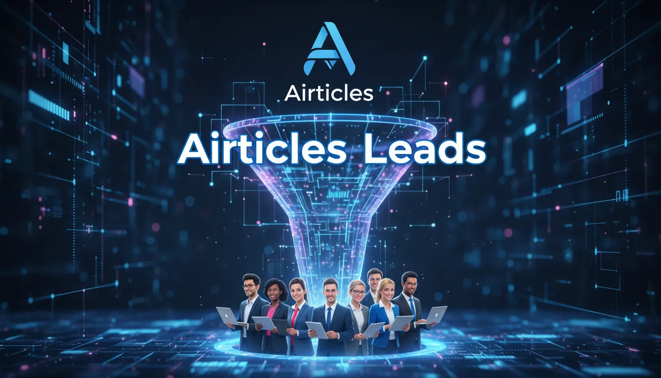 Funil digital gerando novos clientes com o logo da Airticles, representando a otimização da prospecção de clientes para advogados.