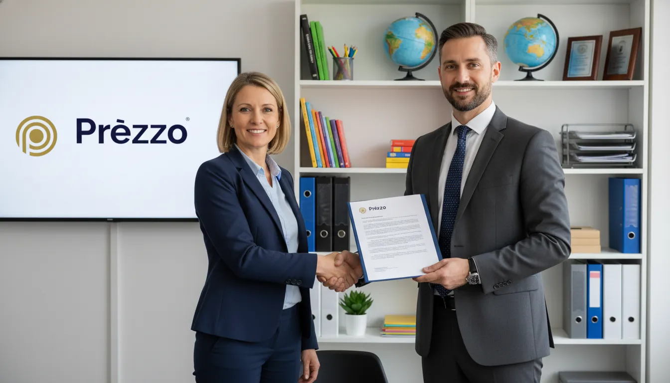 Diretor de escola apertando as mãos com contador do Escritório de Contabilidade Especializado em Escolas.