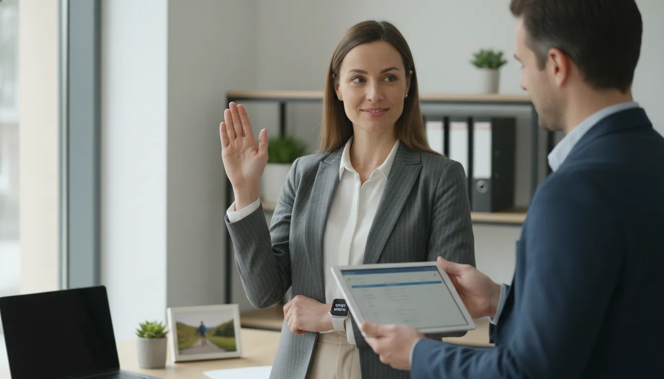 Ilustração de uma pessoa estabelecendo limites saudáveis no trabalho para prevenir o burnout e manter o equilíbrio entre vida profissional e pessoal.