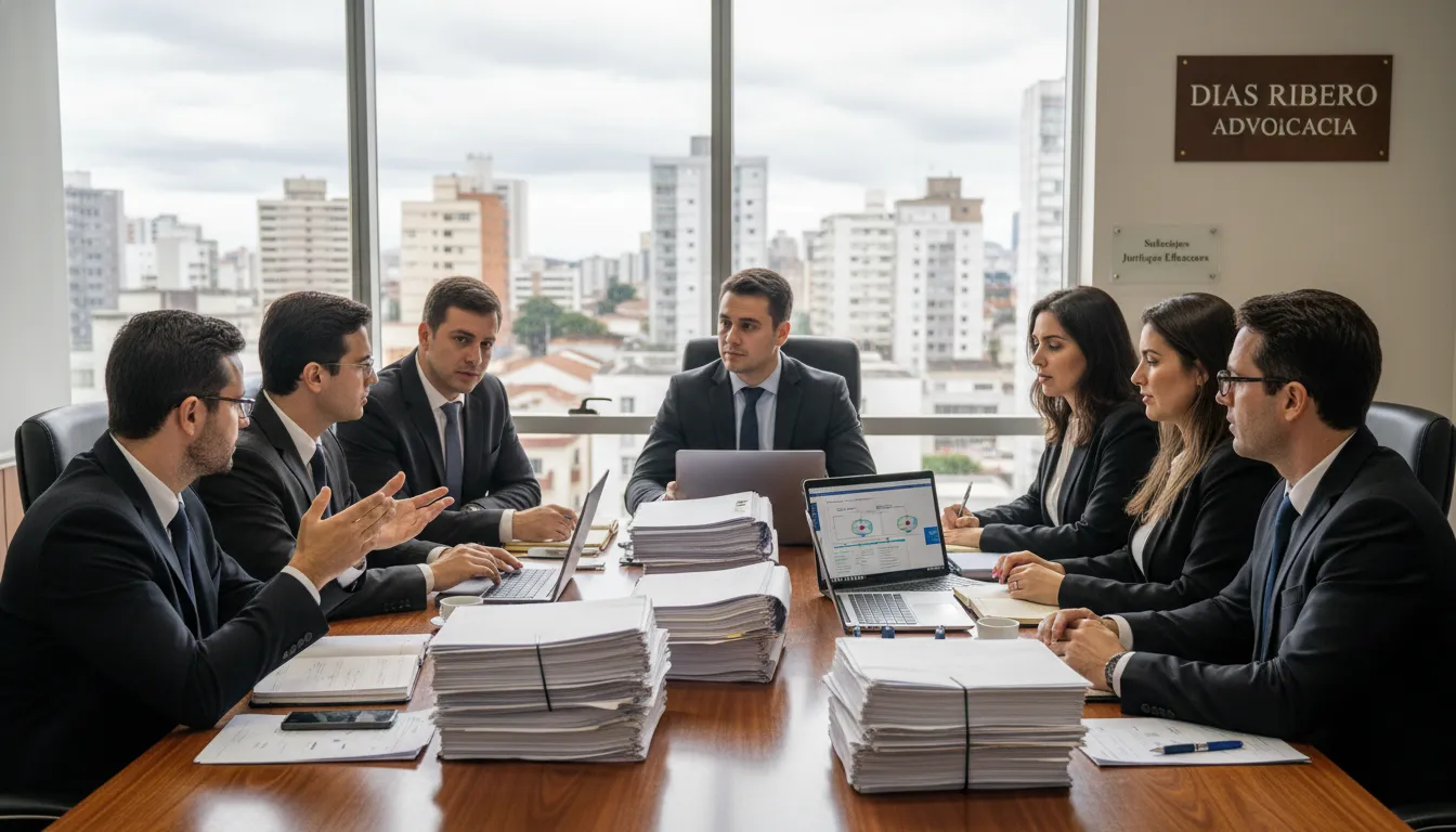 Equipe de advogados em Brusque demonstrando expertise e colaboração em soluções jurídicas eficazes.
