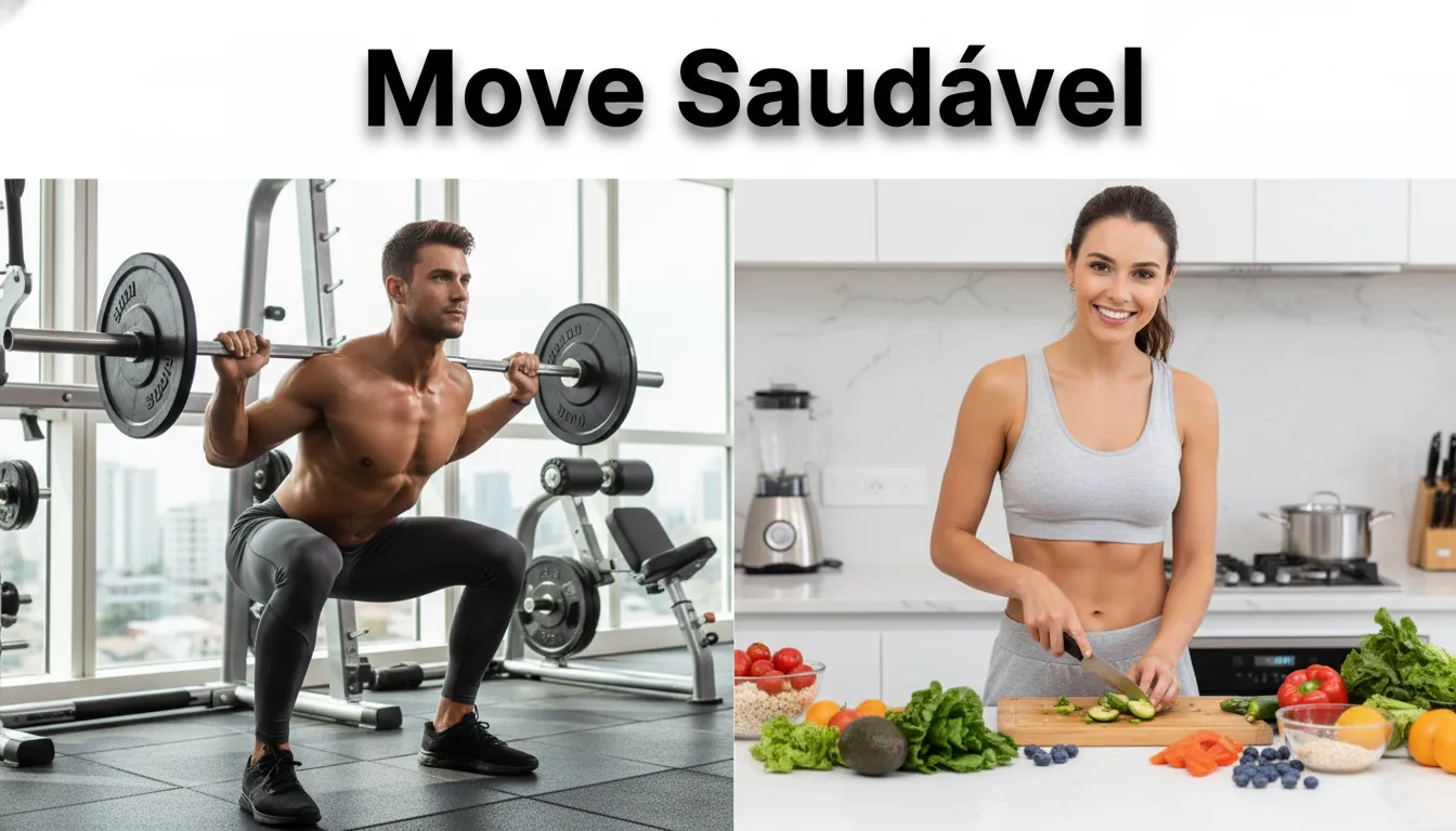 Imagem dividida mostrando um indivíduo malhando e outro preparando uma refeição saudável, ilustrando os efeitos da creatina no corpo e se creatina engorda ou emagrece.