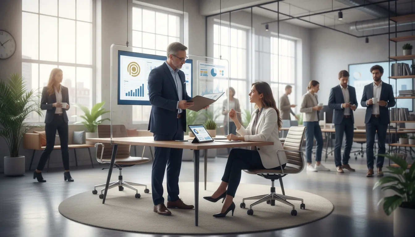 Contador apresenta relatório financeiro para um médico, mostrando otimização de impostos e a contabilidade para médicos no Rio de Janeiro.