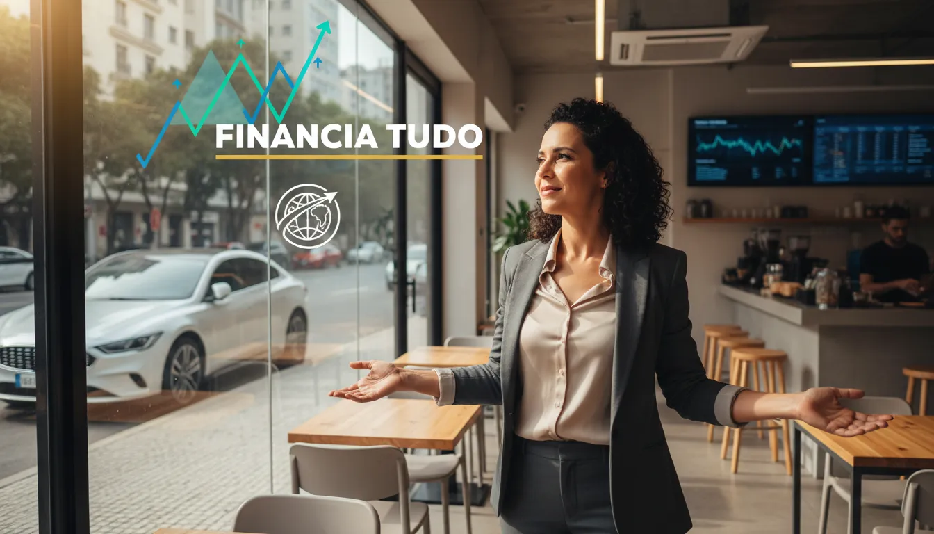 Empresário celebra sucesso após obter capital de giro com carro em garantia, impulsionando seus objetivos.