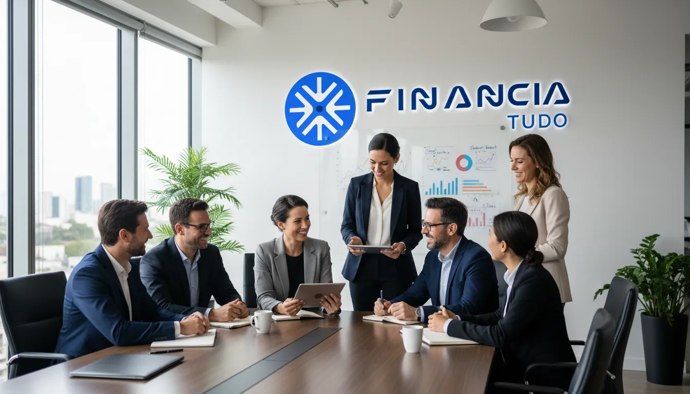 Equipe da Financia Tudo trabalhando para ajudar clientes a trocar empréstimo pessoal por crédito com garantia.