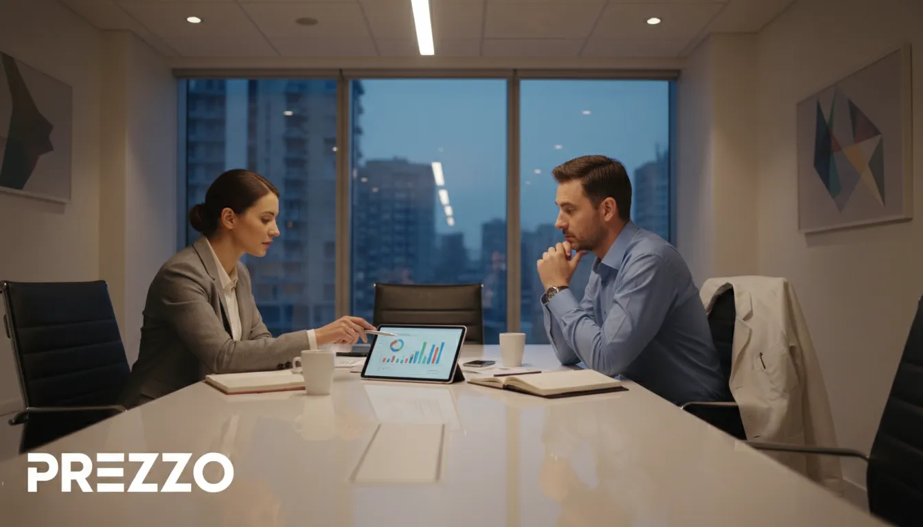 Médico e consultor financeiro reunidos discutindo estratégias financeiras. Imagem para artigo sobre Contabilidade Especializada para Clínicas Médicas.