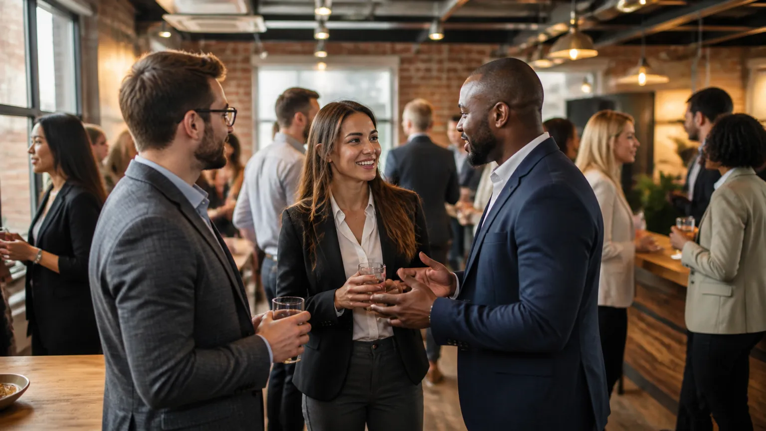 Empreendedores em evento aprendendo como criar rede de parceiros sólida e lucrativa.