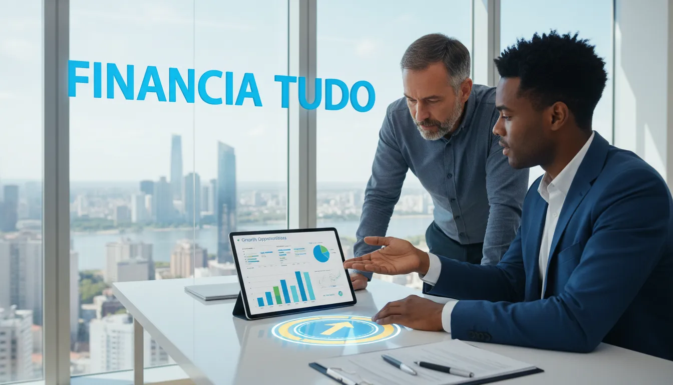 Especialista da Financia Tudo orienta transportador sobre opções de crédito com caminhão em garantia, oferecendo clareza e segurança.