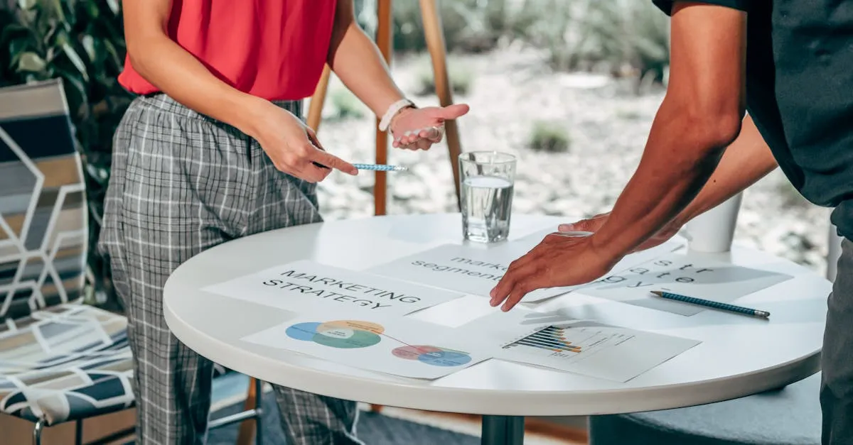 Equipe analisando juntos os gráficos de ROI e performance de campanhas de Google Ads em sala moderna