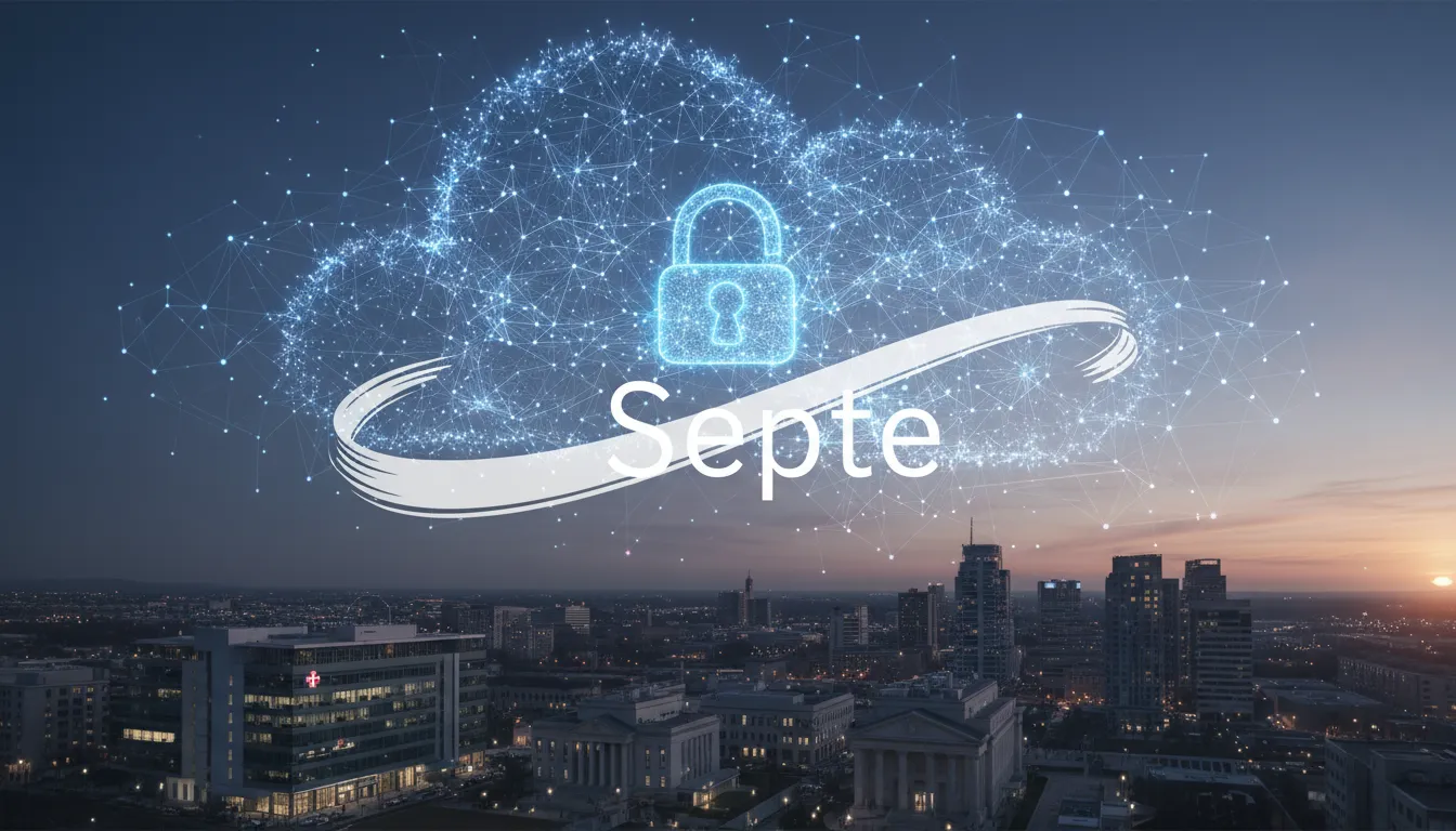 Representação visual do armazenamento seguro de dados em nuvem para empresas.