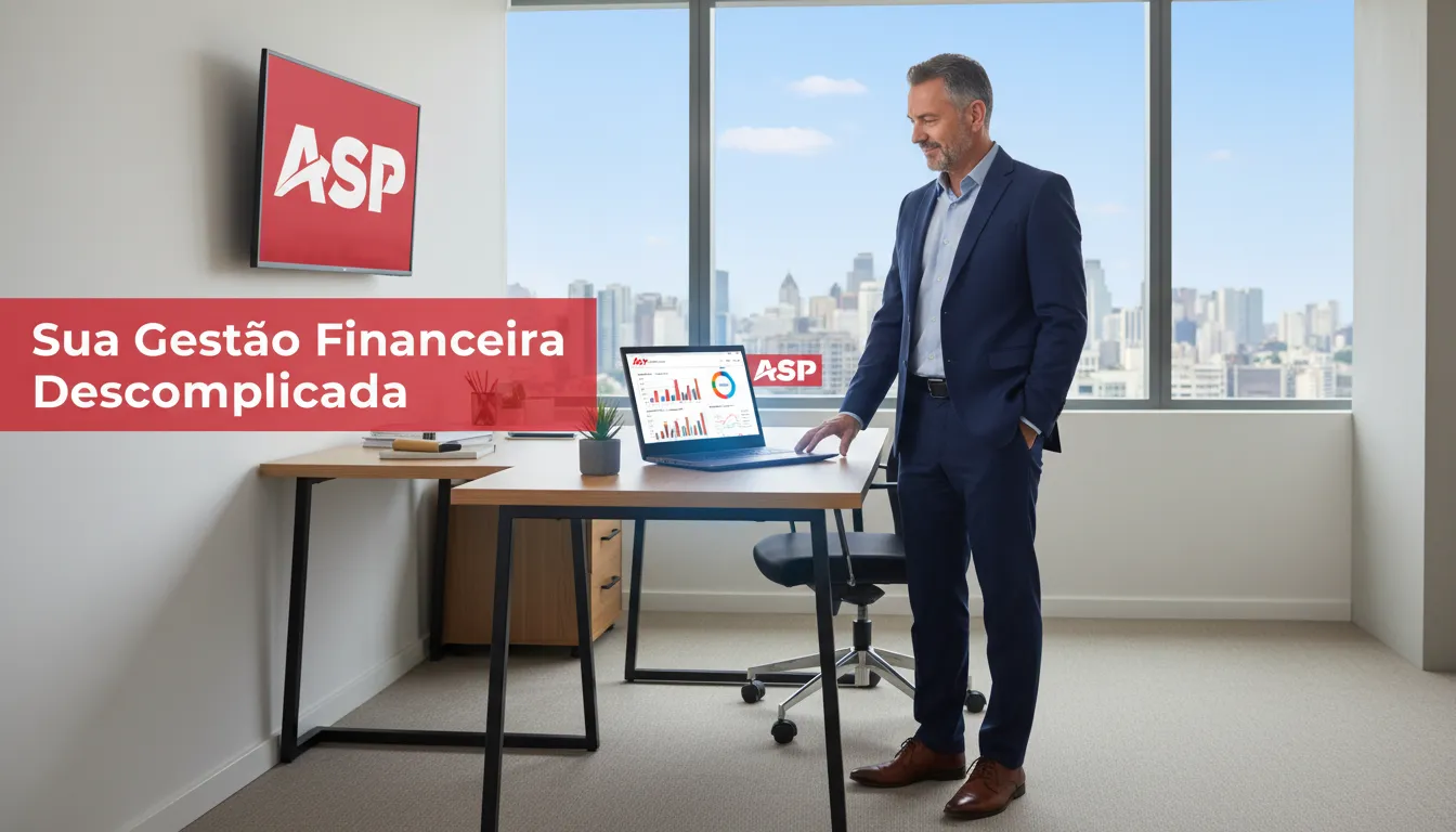 Empresário satisfeito com a gestão financeira e fiscal otimizada, compreendendo o que é sistema de automação comercial.