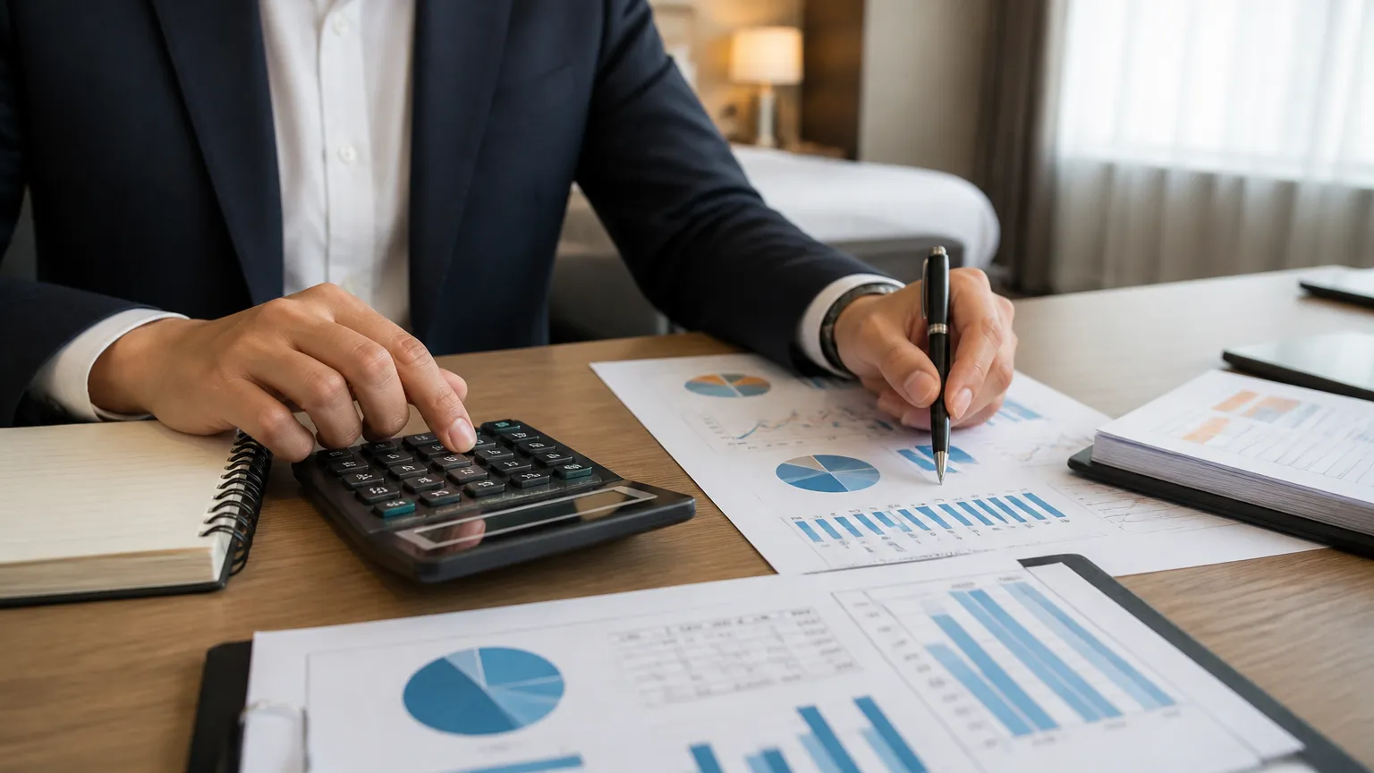 Planilha e calculadora para definir diária de hotel com precisão financeira.