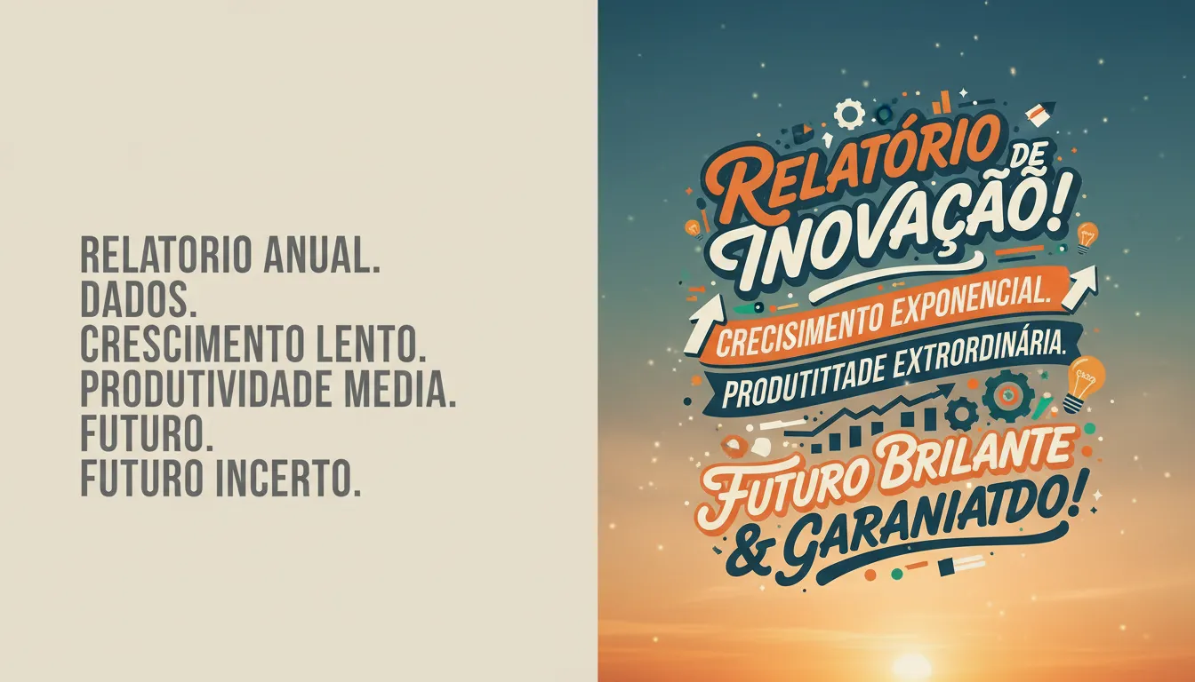 IA para Copywriting de Site: Como Usar Sem Parecer Robô 3 Comparação visual entre copy IA crua e copy aprimorada por edição humana e estratégica