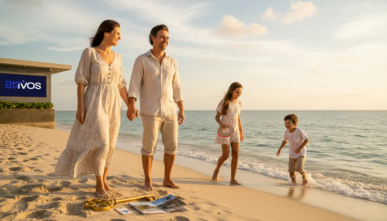 Família brasileira feliz e relaxada, desfrutando da liberdade financeira após entender como funciona precatorio e antecipá-lo.