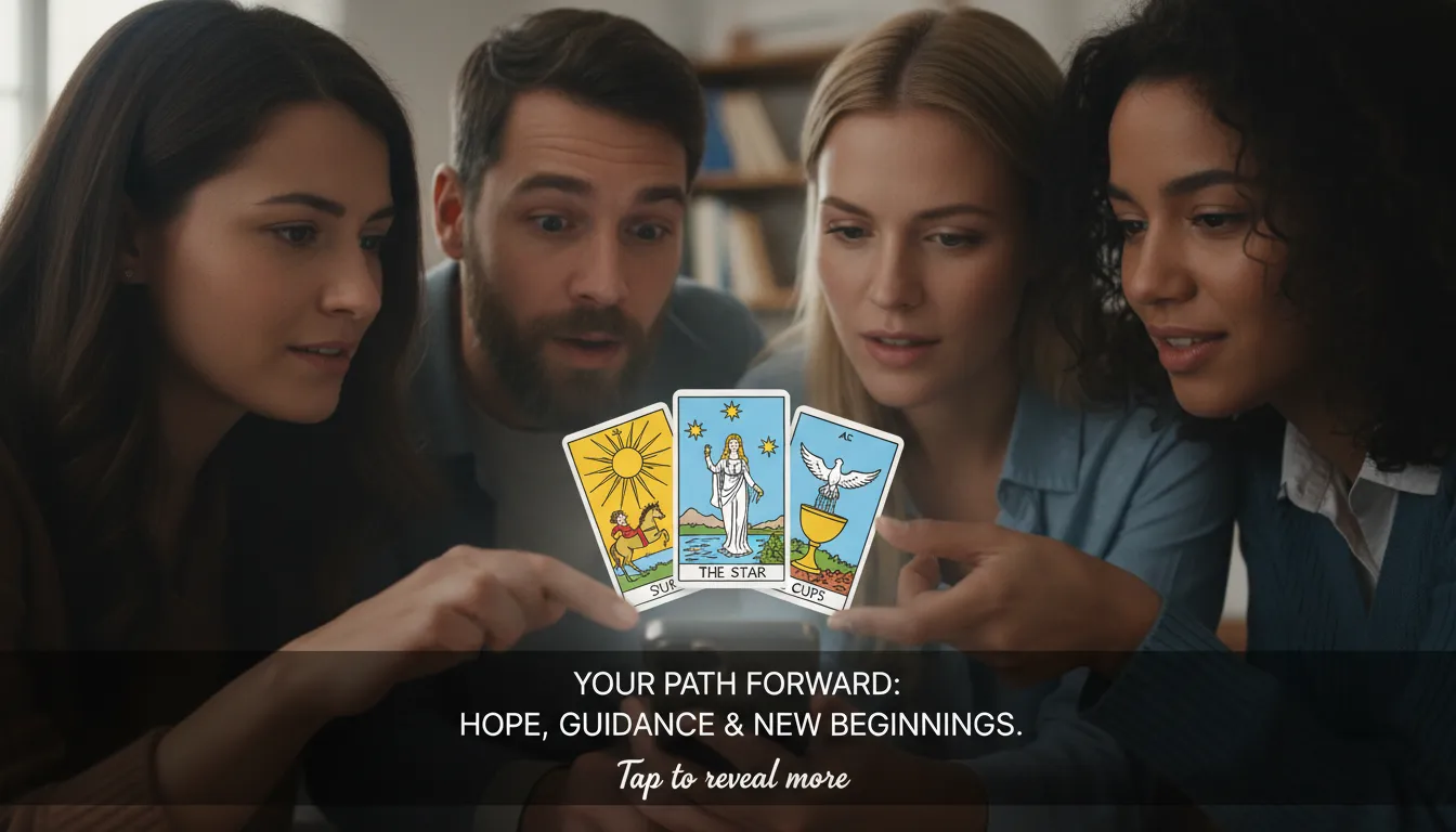 Usuários de diferentes perfis explorando tarot online no celular