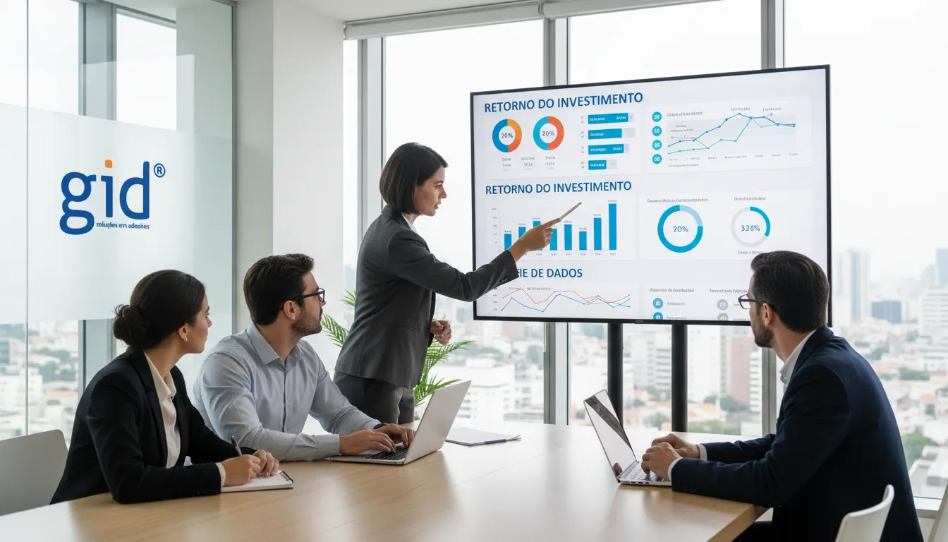 Profissionais de marketing analisam dados estratégicos para provar o roi marketing conteúdo e seu sucesso.