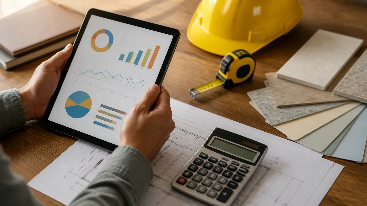 Planejamento financeiro ensinando como calcular quanto falta para terminar uma obra com precisão.