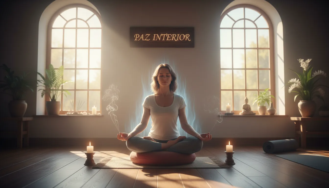 Pessoa meditando em ambiente sereno conectando-se aos Registros Akáshicos