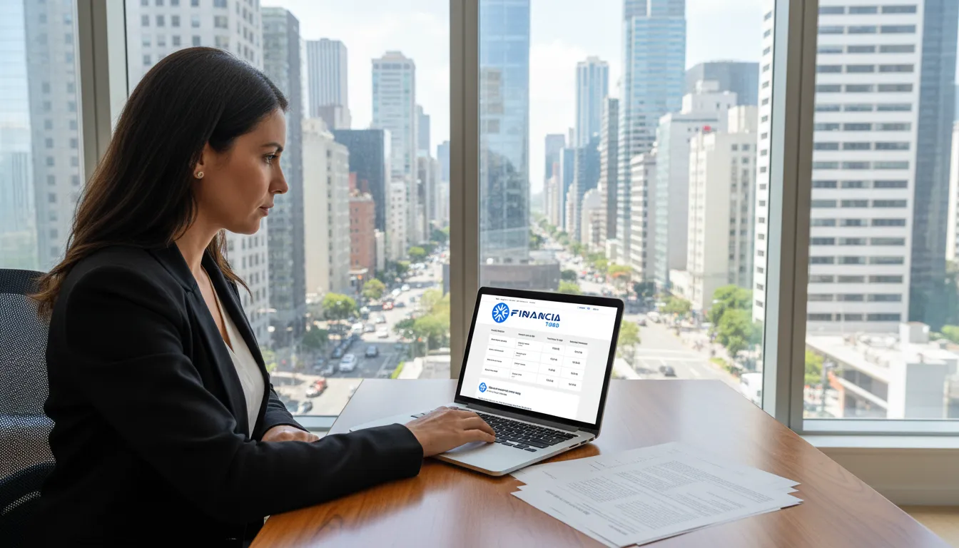Análise online da avaliação de veículo para crédito com a Financia Tudo, mostrando opções e taxas de juros.
