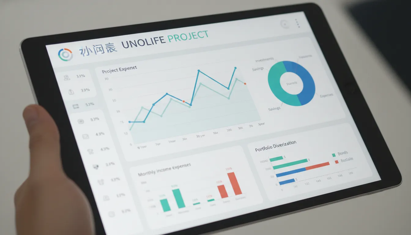 Planejamento financeiro claro e acessível com um consultor financeiro online da Unolife: visualize seu futuro financeiro.