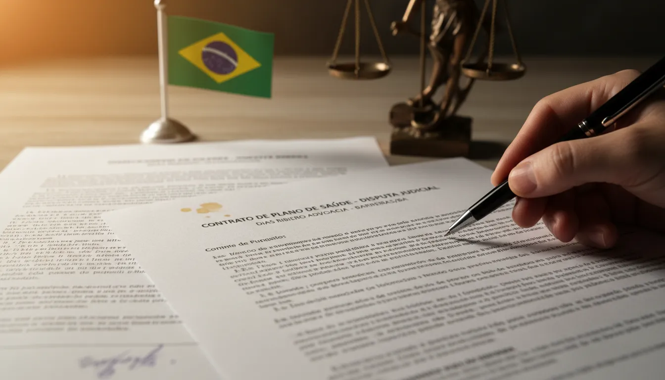 Detalhes de documentos da ação contra plano de saúde por advogado em Barreiras, Bahia.