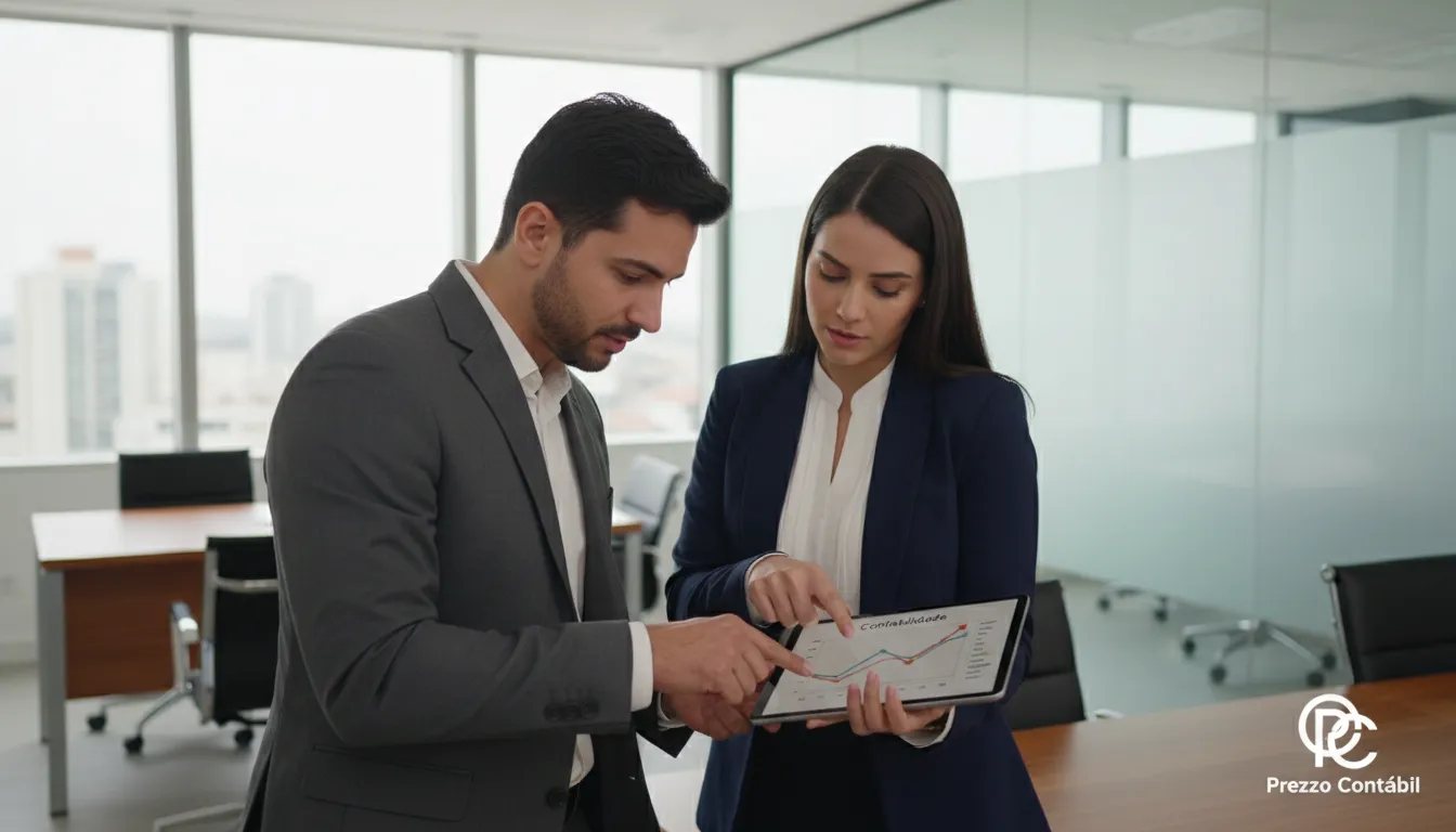 Profissionais discutindo estratégias financeiras para clínicas médicas, com a assessoria da Prezzo Contábil, especialista em contabilidade para a área médica.