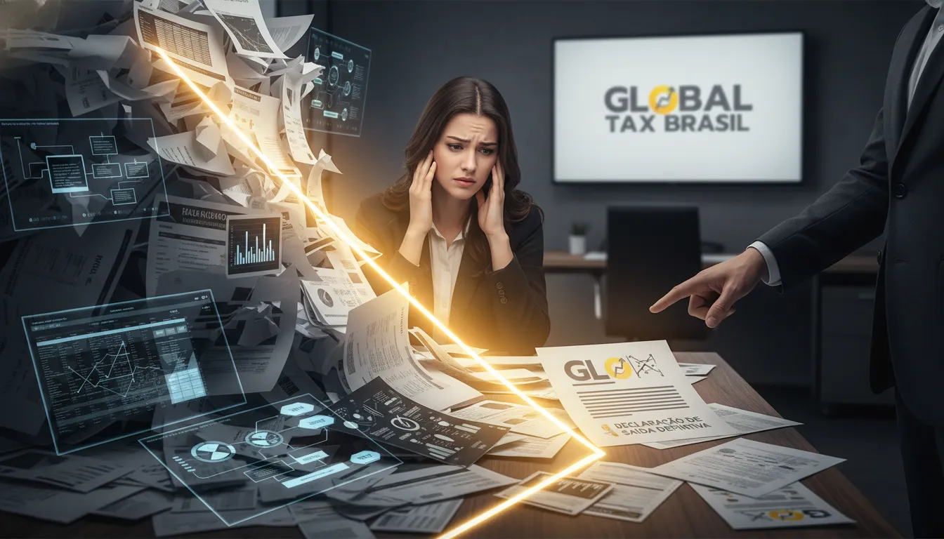 Guia especializado Global Tax Brasil mostrando como sair do Brasil legalmente, evitando problemas com a Receita Federal e otimizando impostos.