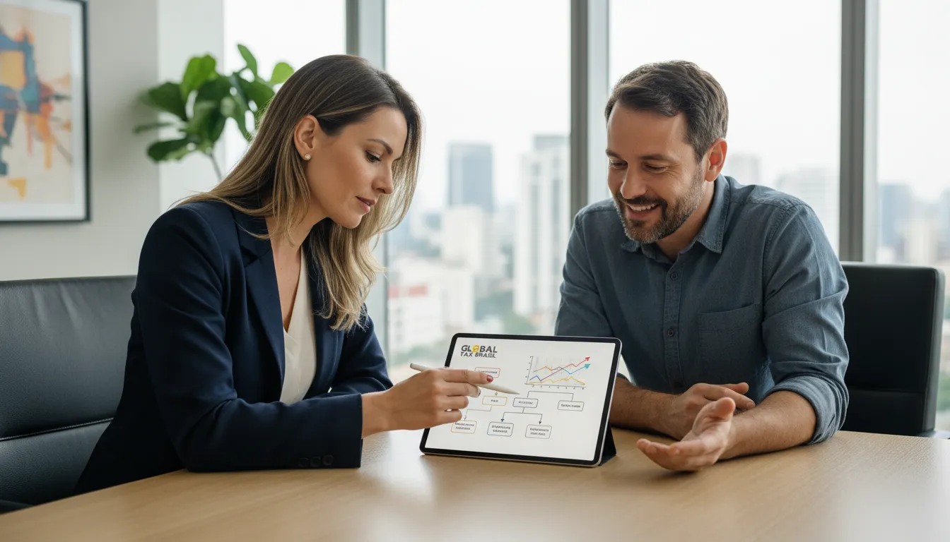Consultora da Global Tax Brasil explica estratégias de consultoria tributária para expatriados, trazendo clareza e alívio fiscal ao cliente.