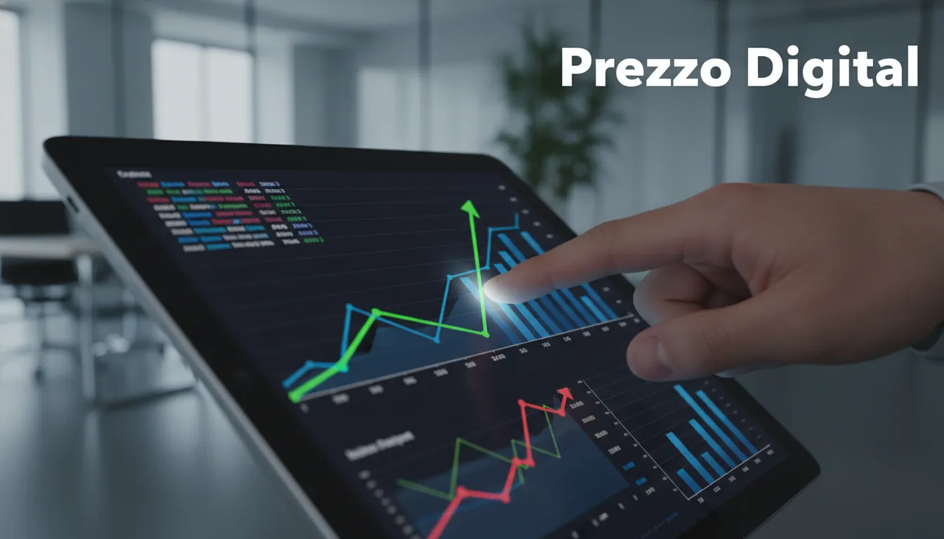 Gráficos financeiros em um tablet, mostrando o sucesso financeiro ao abrir empresa no Paraguai sendo Brasileiro, com o suporte digital da Prezzo Contábil.