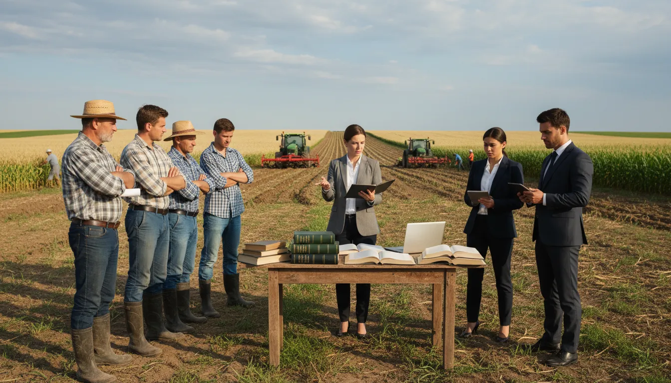 Mediação jurídica de disputa rural entre fazendeiros e investidores em grande plantação produtiva