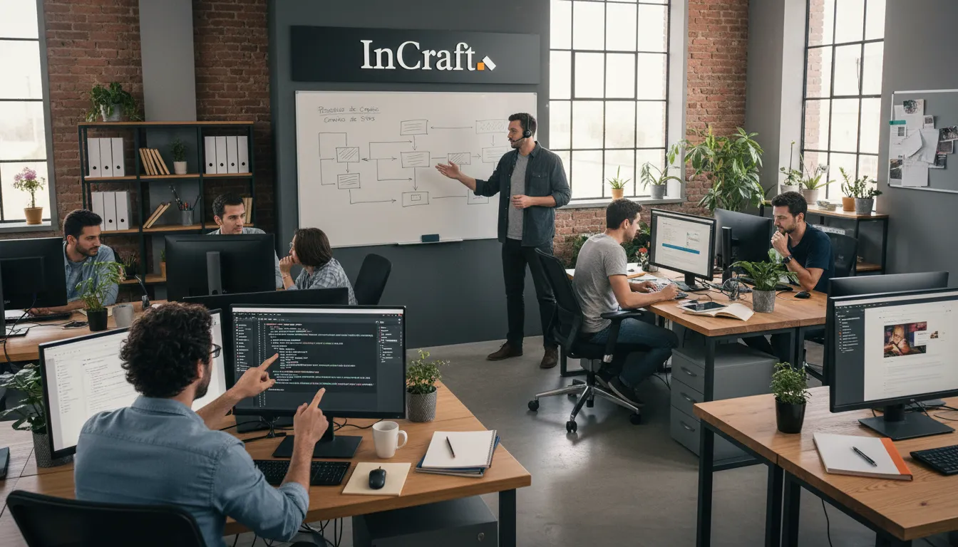 Visão dos bastidores da InCraft Digital, mostrando quanto custa criar um site com design e desenvolvimento integrados.