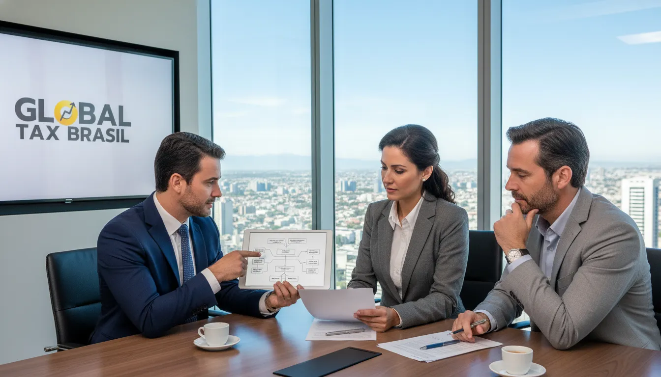 Consultores da Global Tax Brasil auxiliam cliente sobre dinheiro no exterior não declarado, oferecendo soluções tributárias internacionais.