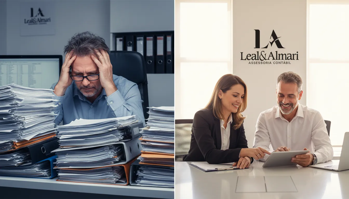 Consultoria e contabil da Leal & Almari alivia o stress do empreendedor, promovendo tranquilidade e organização.