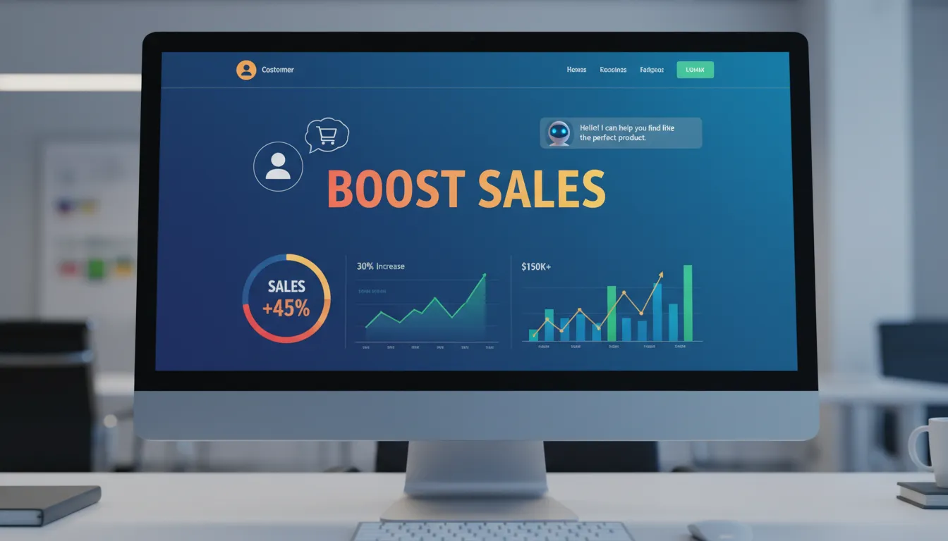 A digital interface displaying a chatbot successfully engaging customers.