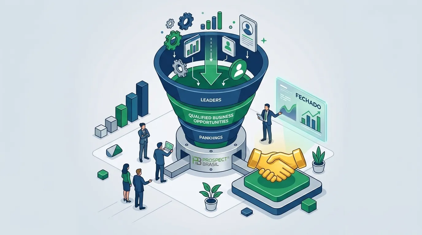 Funil de vendas B2B mostrando processo estratégico para concretizar um deal.