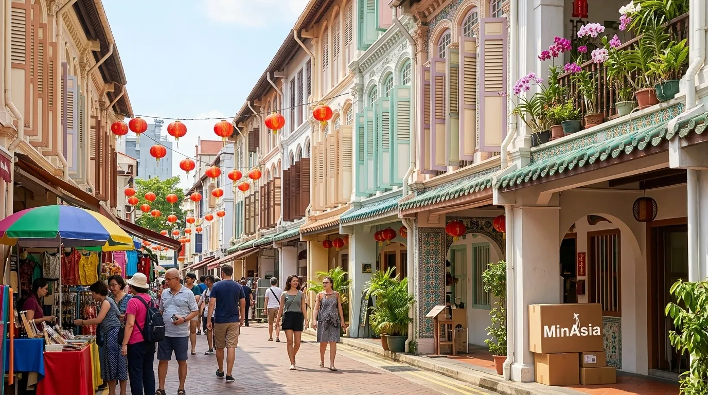 Roteiro completo sobre o que fazer em Singapura explorando ruas históricas e charmosos shophouses tradicionais.