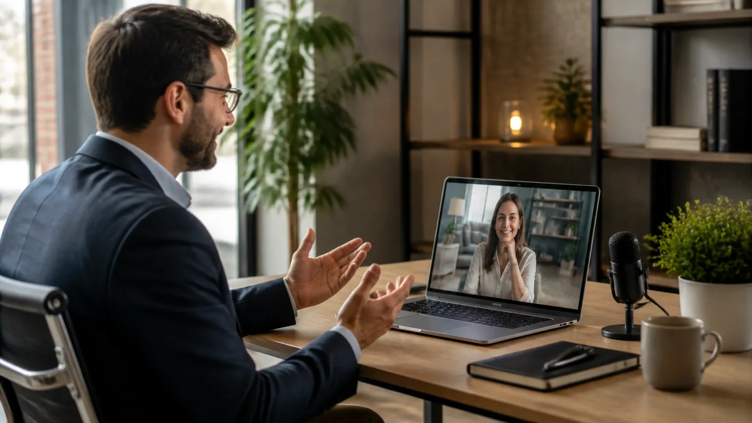 Consultor fechando negócios e descobrindo como ganhar autoridade no youtube e converter leads qualificados.
