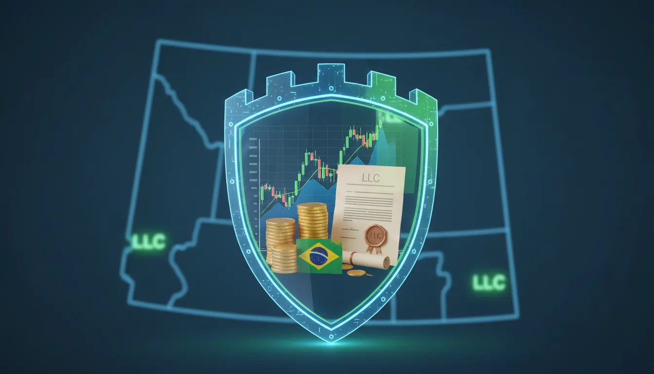 Visualizing asset protection and financial privacy benefits of an offshore LLC Wyoming for Brazilians.