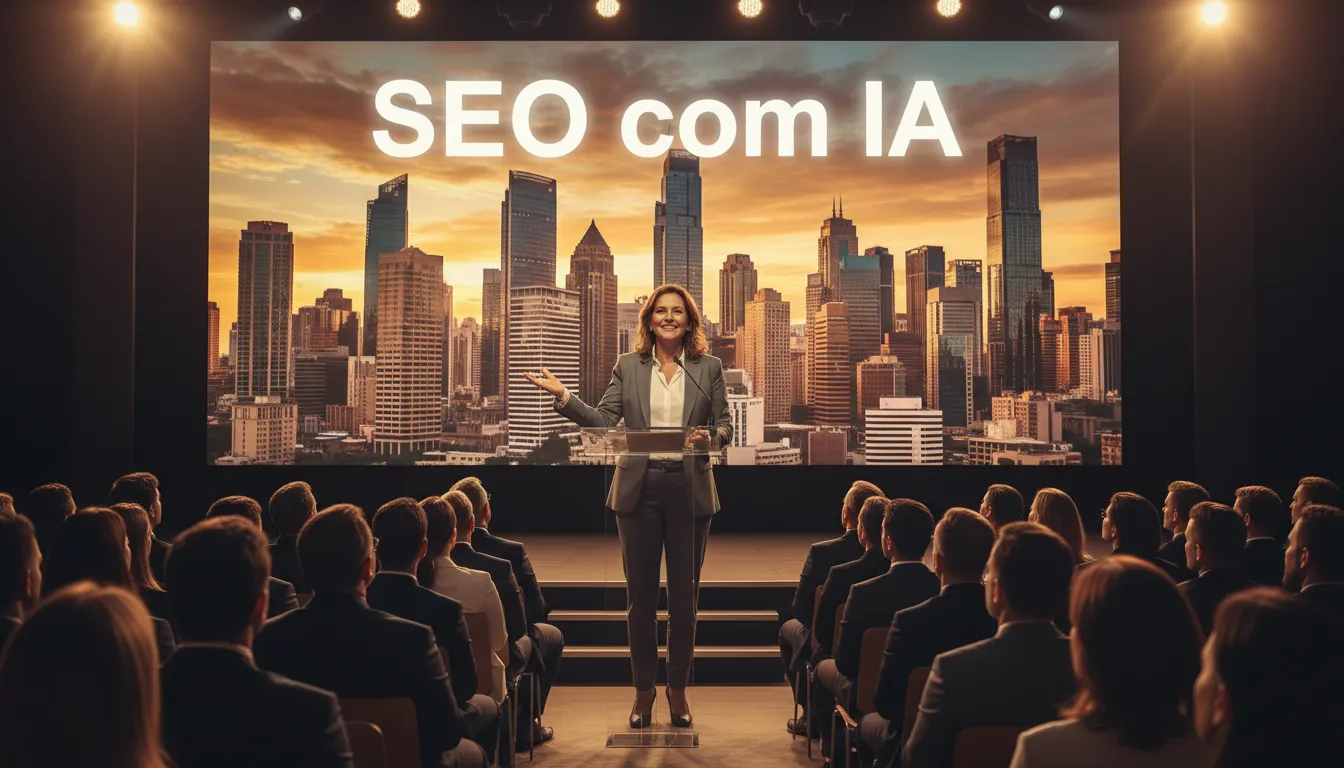 Mentor inspirando empresários com estratégias de IA para crescimento. Veja como vender serviços posicionando meu site com SEO Local com IA e impulsione seu negócio.