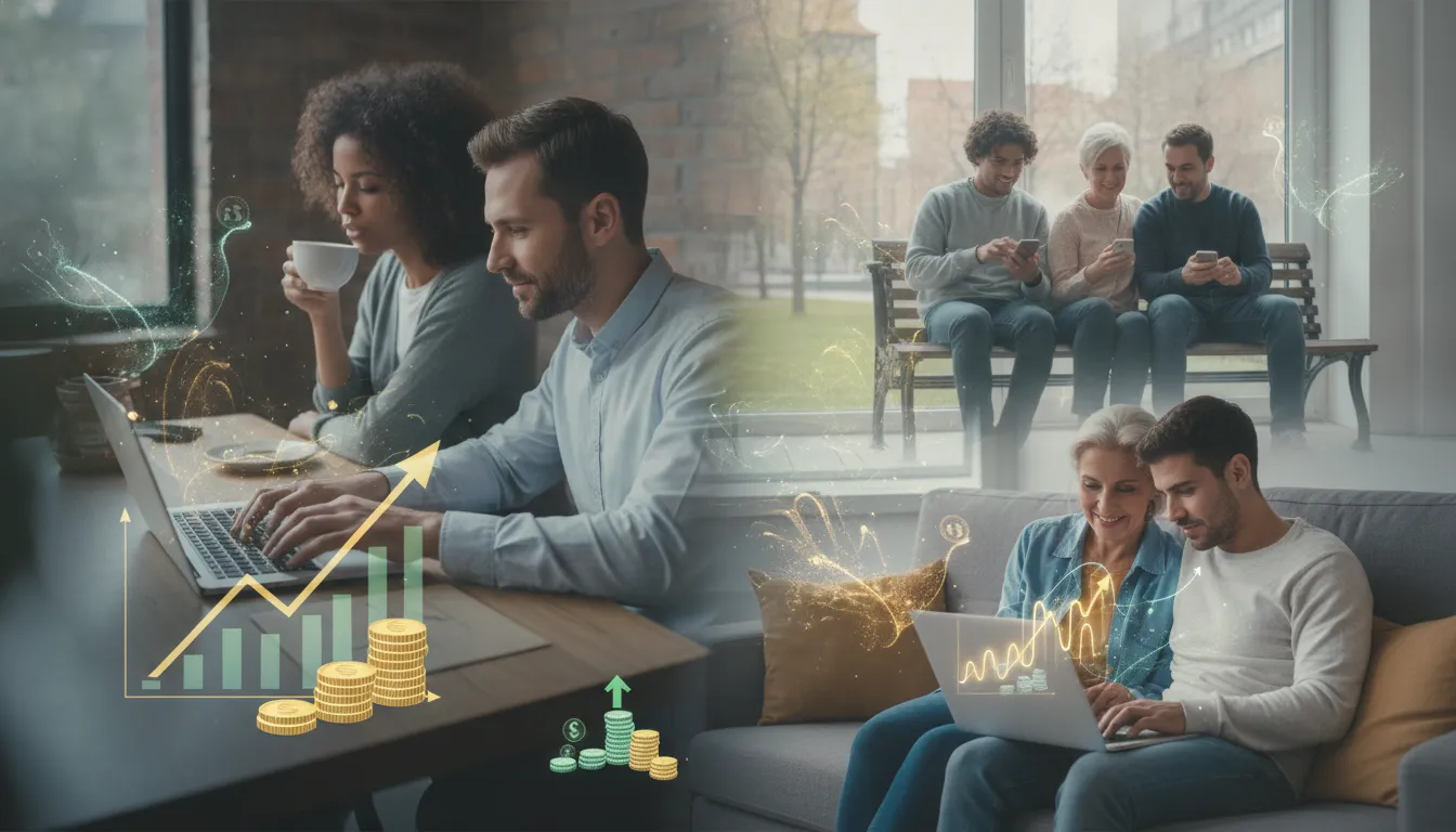 Audiência interage com conteúdo financeiro, gerando renda para influenciadores digitais e valor.