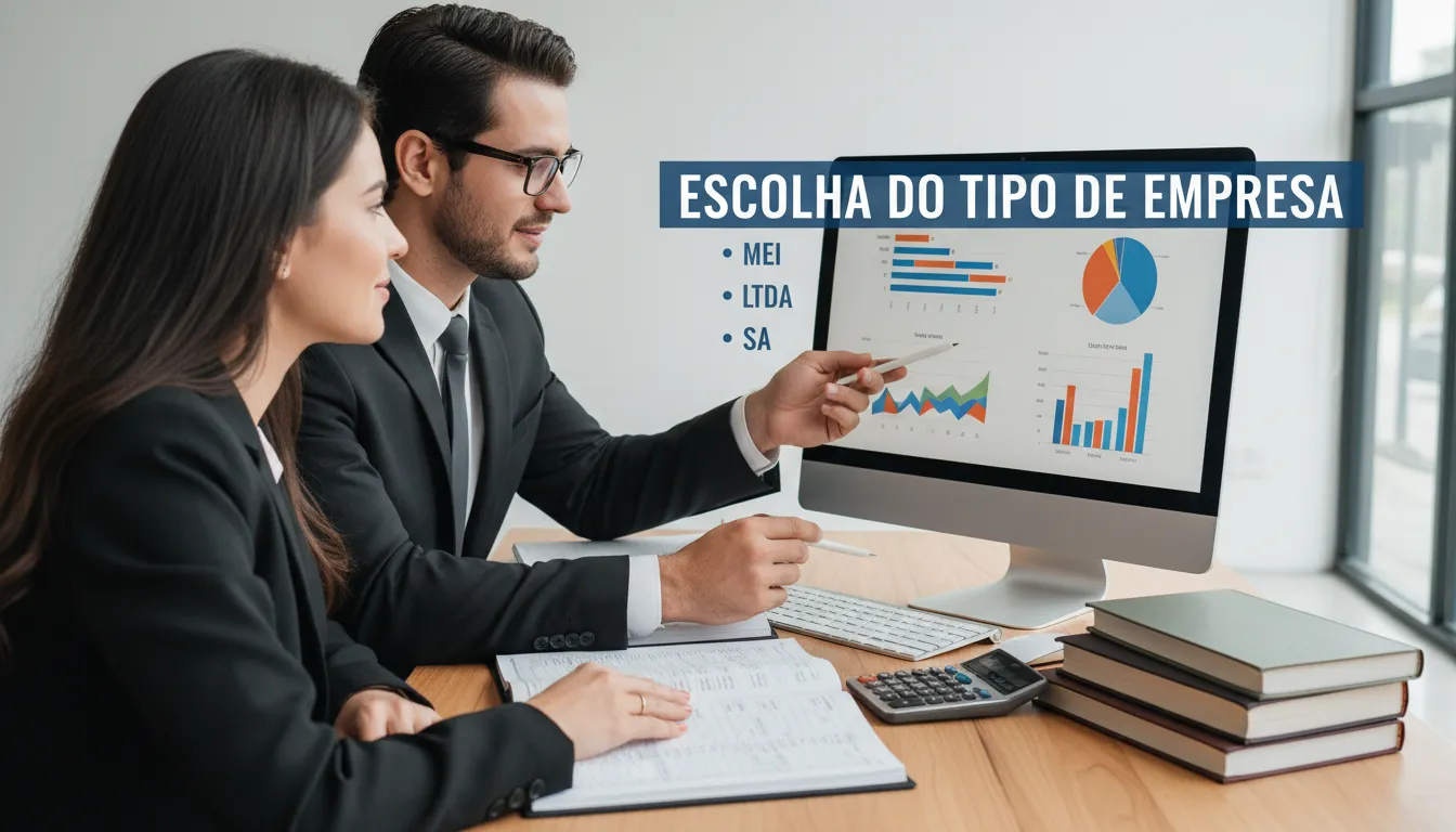 Contador auxiliando empresário na escolha do tipo ideal de empresa