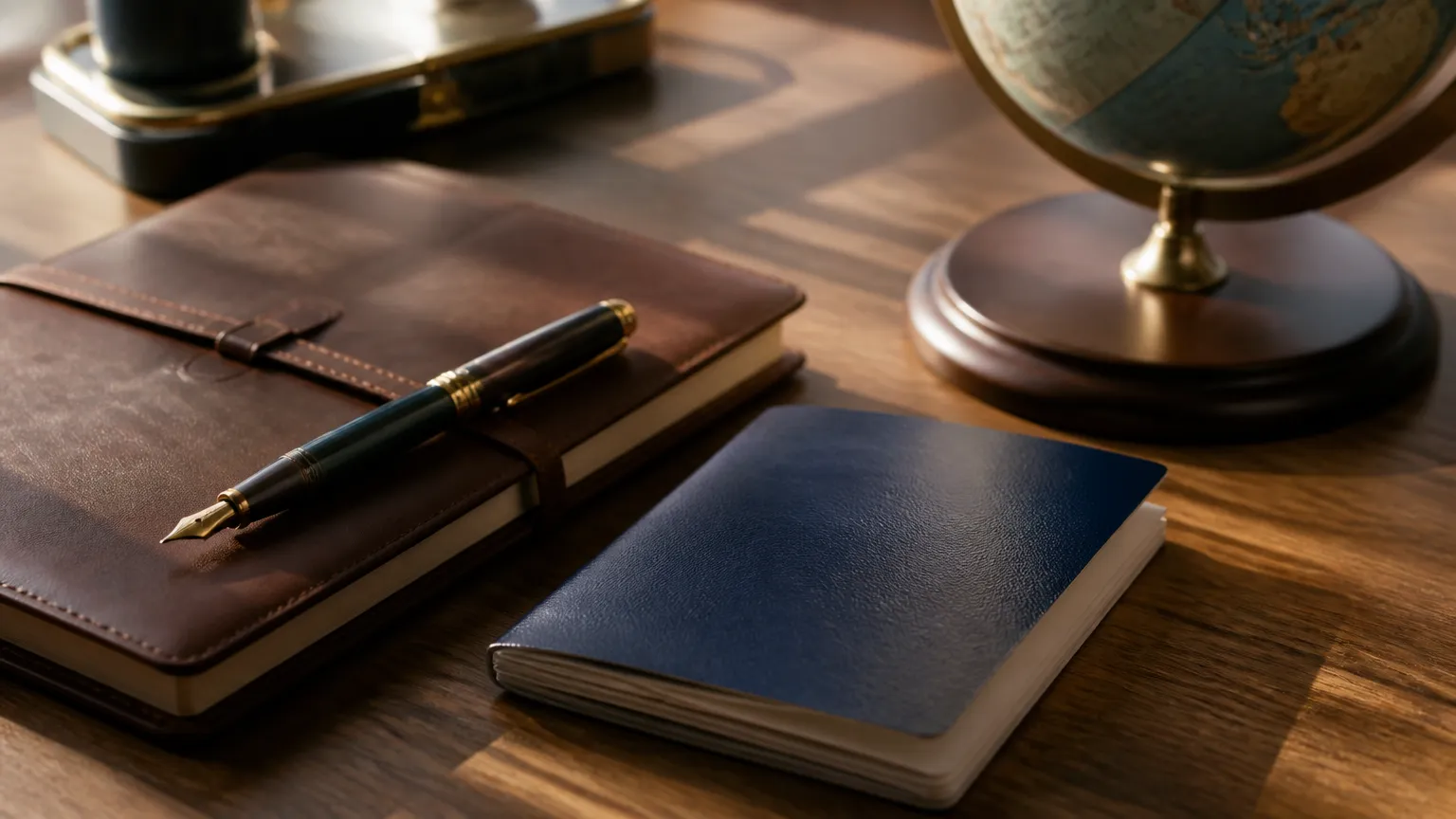 Documentos e passaporte para análise de elegibilidade ao visto e2 americano.