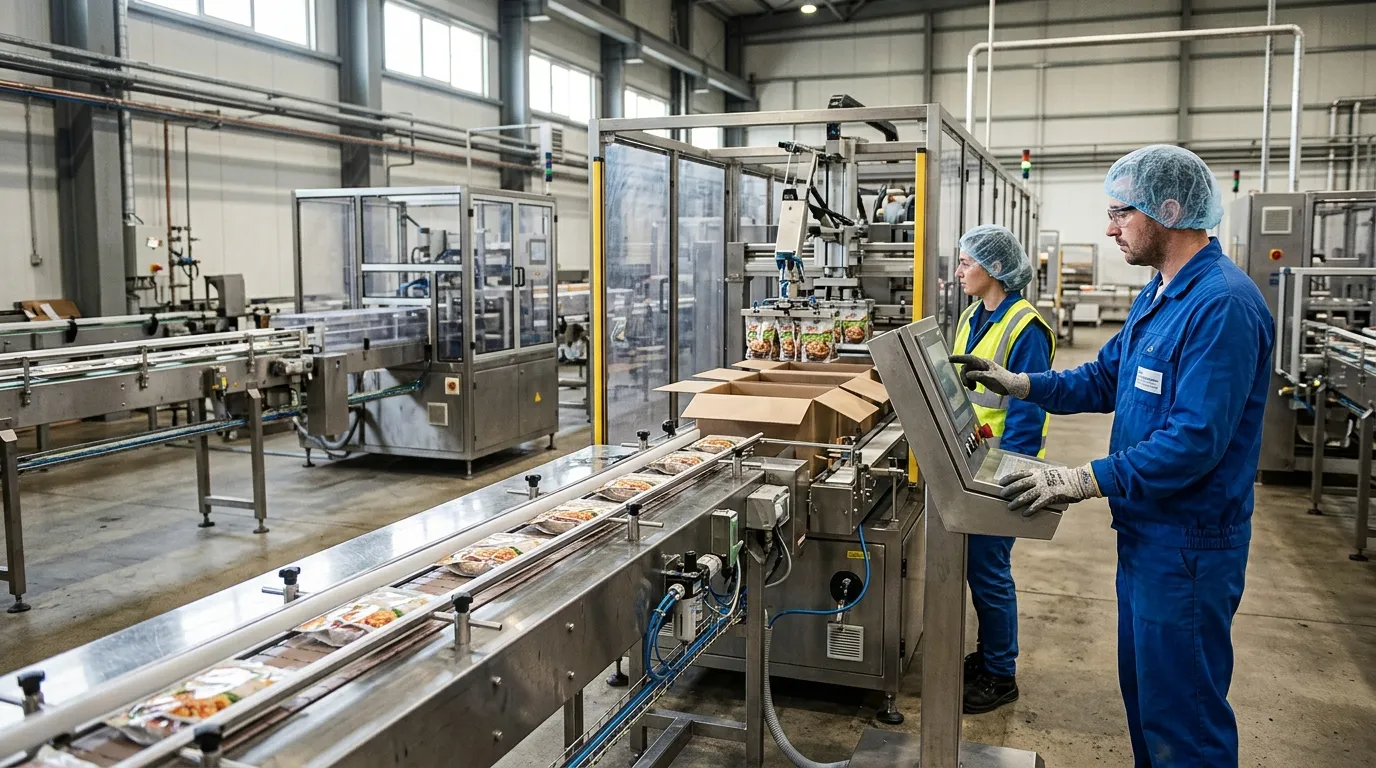 Linha de producao fabril automatizada exemplificando o que e TOTVS Protheus integrado aos processos.