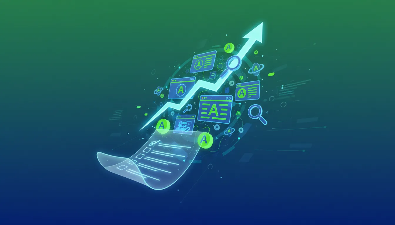 Gráfico de crescimento digital simboliza o sucesso de estratégias de SEO on-site, reforçando seu significado para resultados.