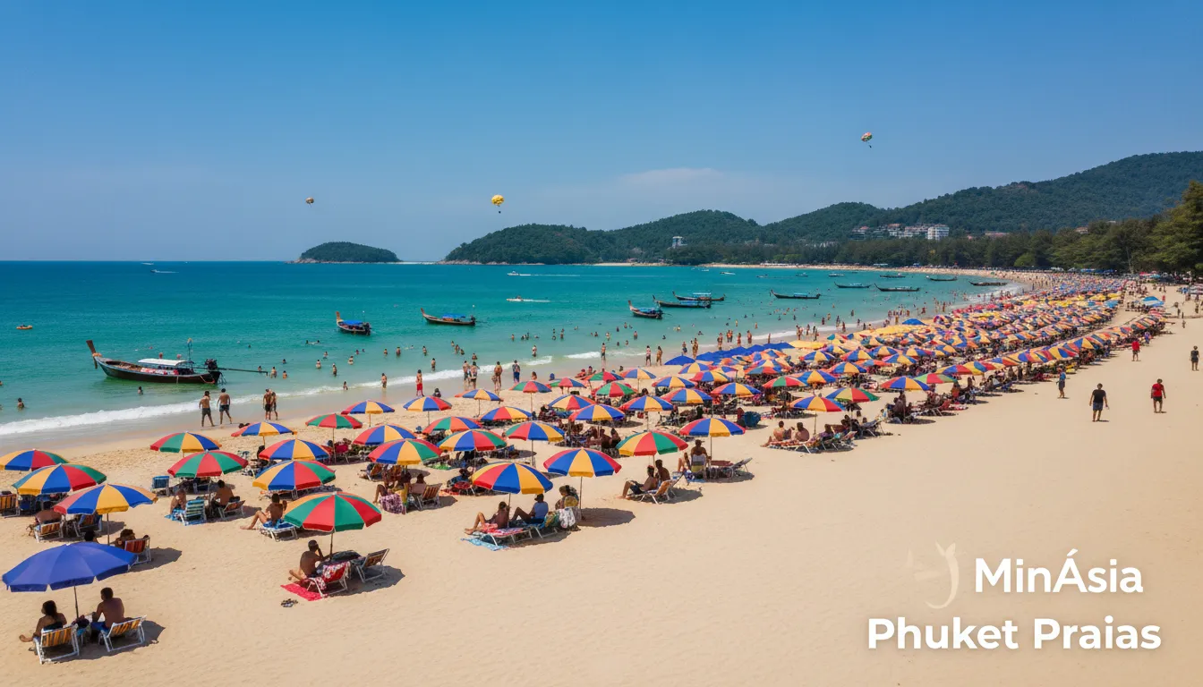 A vida vibrante de Patong Beach, Phuket, um dos destinos mais procurados nas praias da tailândia. Descubra com a MinÁsia!