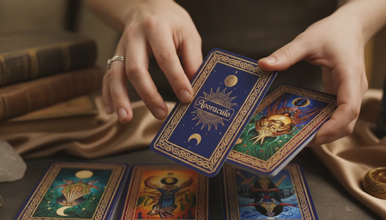 Mãos embaralhando cartas de tarot, simbolizando o poder do tarot para revolucionar vida pessoal. Descubra mais no Aooraculo Blog.