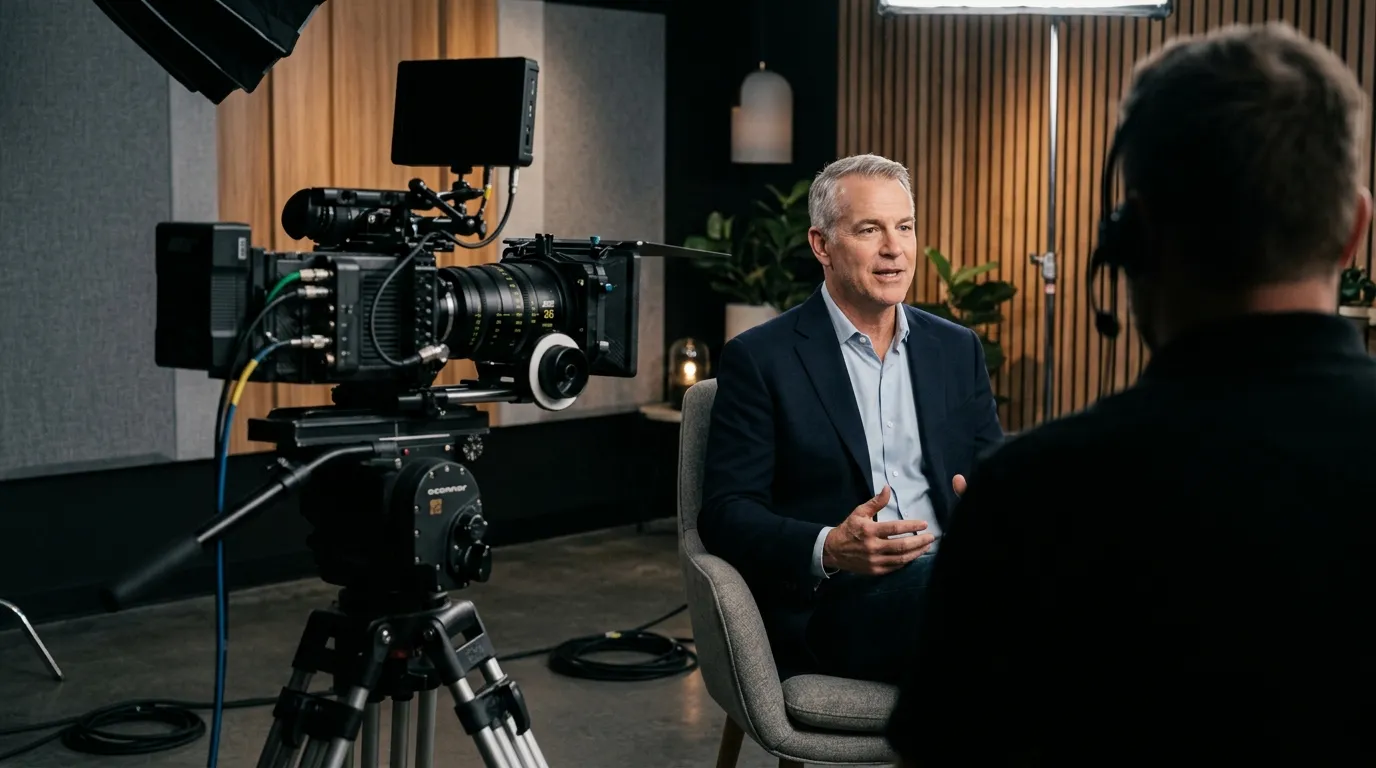 Produção de vídeo profissional exemplificando o que é branding na construção de autoridade digital empresarial.