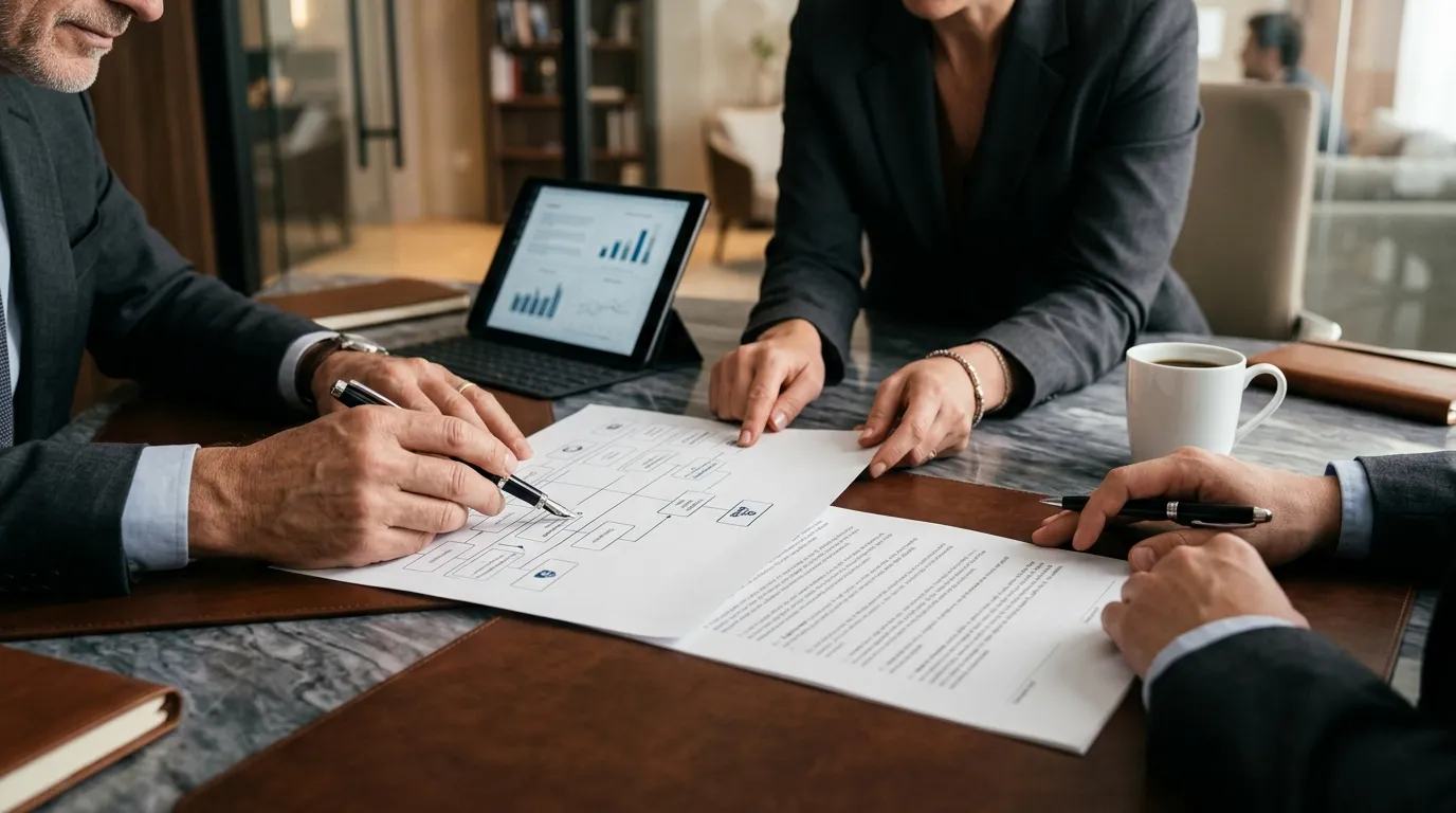 Documentos e regras de governança corporativa nas empresas familiares para gestão e acordos de sócios.
