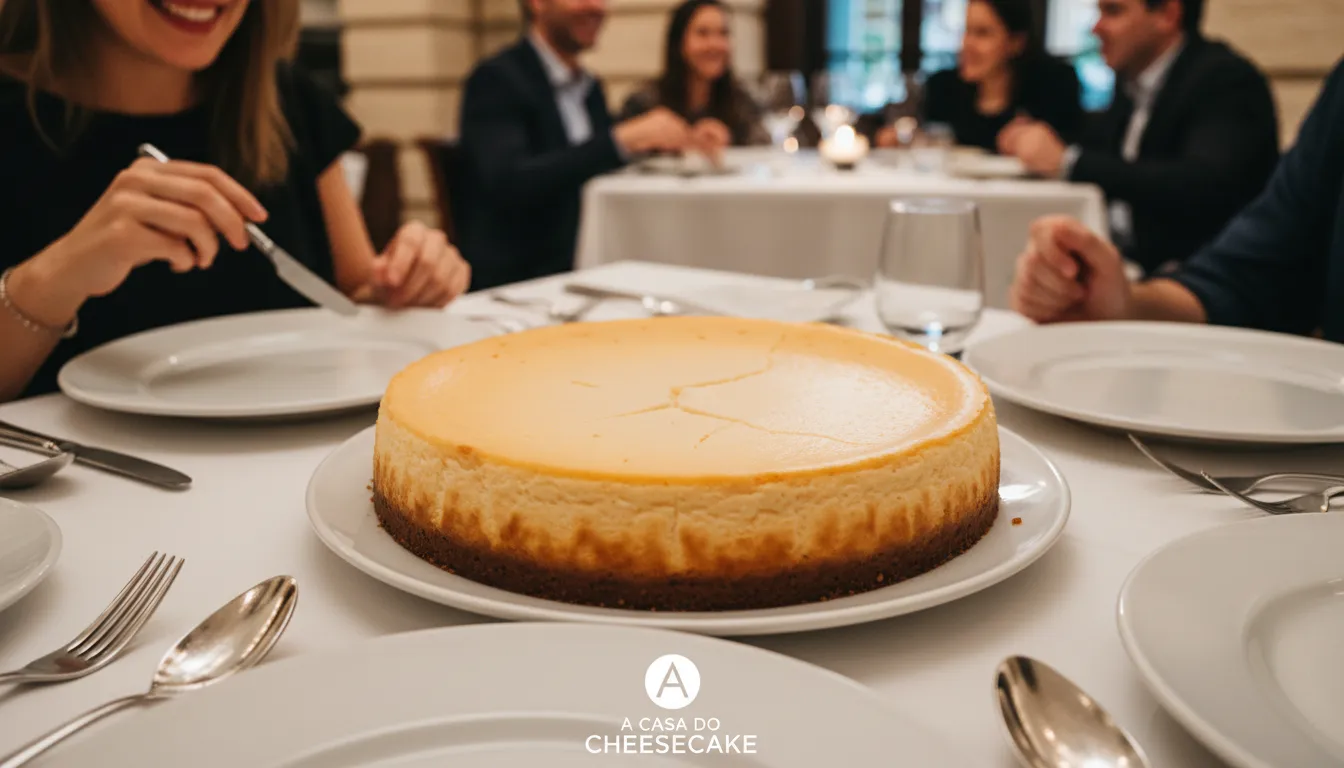 Desfrute de um cheesecake inteiro premium da A Casa do Cheesecake em um restaurante ou evento, a melhor escolha de cheesecake perto de mim.